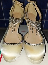 Scarpe sposa raso usato  Bologna