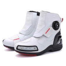Botas de proteção unissex para motocicleta couro automobilismo corrida MX sapatos de bicicleta comprar usado  Enviando para Brazil