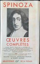 Oeuvres completes spinoza usato  Italia