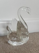 Glass crystal swan for sale  BURY ST. EDMUNDS