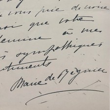 Marie régnier lettre d'occasion  Tours-