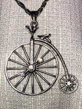 Unicycle necklace silver for sale  Grants Pass
