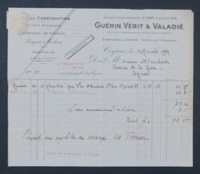 Invoice 1939 scierie d'occasion  Expédié en Belgium