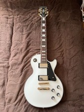 Usado, Ajustado Epiphone Lespaul Custom Pro Branco Epiphone Les Paul Custom Elec #PFE5AE comprar usado  Enviando para Brazil