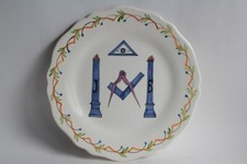 Freemason earthenware plate d'occasion  Expédié en Belgium