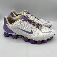 Tênis esportivo Nike Shox TLX feminino tamanho 10 branco roxo reflexivo 488344-150, usado comprar usado  Enviando para Brazil
