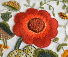 Vintage embroidered wall for sale  UK