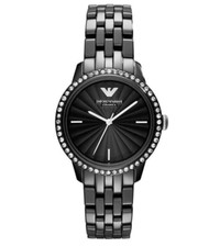 NOVO RELÓGIO FEMININO GENUÍNO EMPORIO ARMANI AR1478 CERÂMICA PRETA COM CRISTAIS comprar usado NOVO RELÓGIO FEMININO GENUÍNO EMPORIO ARMANI AR1478 CERÂMICA PRETA COM CRISTAIS comprar usado  Enviando para Brazil