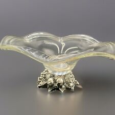 bowl silver glass clear base for sale  Azusa