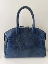 Bolsa de ombro satchel lagarto genuína feita sob medida, azul comprar usado  Enviando para Brazil