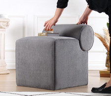 Elegante pouf grigio usato  Roma