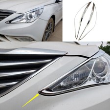 Para Hyundai Sonata 2011-2014 tampa de farol estilo cromado moldura de acabamento de lâmpada frontal, usado comprar usado  Enviando para Brazil