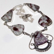 Handmade Viola Lepidolite Gemma 925 Argento Sterling 18 " Collana #N01614 comprar usado Handmade Viola Lepidolite Gemma 925 Argento Sterling 18 " Collana #N01614 comprar usado  Enviando para Brazil