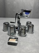 Cortador manual de alimentos e vegetais vintage King Kutter processador de alimentos com 5 cones comprar usado  Enviando para Brazil