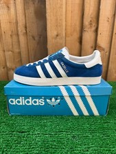 VINTAGE Adidas GAZELLE 80s casuals OG AZUL COLORWAY 1985 FEITO NA ÁUSTRIA REINO UNIDO 8,5! comprar usado  Enviando para Brazil