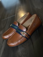 Polo Ralph Lauren Riali driver sapatos de couro com fivela marrom masculino tamanho 8 *NOVO* comprar usado  Enviando para Brazil