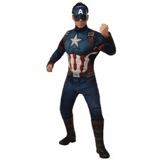 Fantasia masculina Capitão América Deluxe Muscle Marvel Avengers Endgame super-herói comprar usado  Enviando para Brazil
