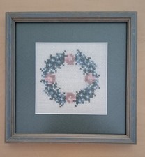 Handgesticktes bild blütenkra gebraucht kaufen  Wedemark