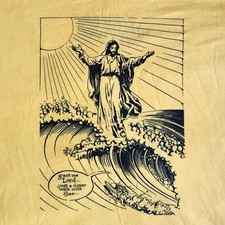 Camiseta gráfica Rick Griffin Grant Me Oh Lord Jesus surfista amarela SM comprar usado  Enviando para Brazil