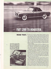 1960 Fiat 1200TV Roadster, Informative ROAD TEST da American Car Magazine. comprar usado  Enviando para Brazil