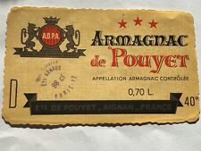 Etiquette armagnac pouyet d'occasion  Avignon