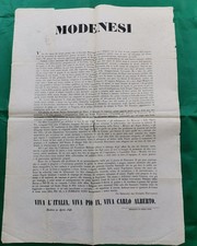 Manifesto risorgimento modena usato  Treviso