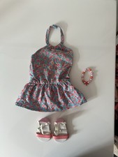 Vestido de verano con cuello halter para muñeca American Girl segunda mano  Embacar hacia Mexico