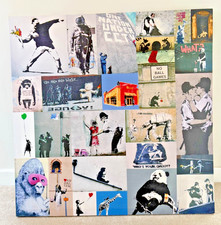 Large banksy montage for sale  WILMSLOW