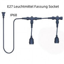 Usado, Outdoor Wasserdicht Lampensockel Adapter E27 Leuchtmittel Fassung Socket IP68 comprar usado  Enviando para Brazil