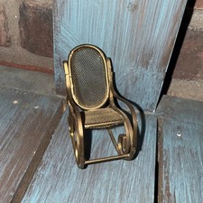 Casa de bonecas miniatura bronze tom fio metal cadeira de balanço móveis balancim comprar usado  Enviando para Brazil