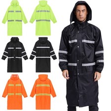 Jaqueta de chuva masculina feminina longa com capuz segurança poncho leve impermeável capas de chuva comprar usado  Enviando para Brazil