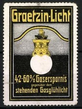 Reklamemarke graetzin licht gebraucht kaufen  Berlin