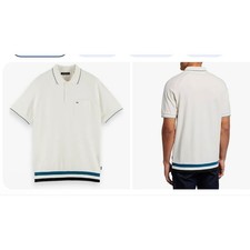 Camisa polo Scotch & Soda M Piquet estruturada manga curta acabamento de malha casual top comprar usado  Enviando para Brazil