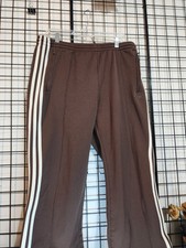 Calça Track Vintage 2005 Adidas Marrom Tamanho Médio Zíper Flare Out Rara Anos 2000 comprar usado  Enviando para Brazil