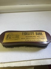 Pincel de madeira vintage FIDELITY BANK DUNMORE,PA publicidade comprar usado  Enviando para Brazil