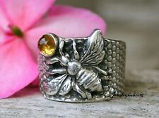 Anel de abelha citrino anel de prata esterlina 925 anel lindo todos os tamanhos amor****11 comprar usado  Enviando para Brazil