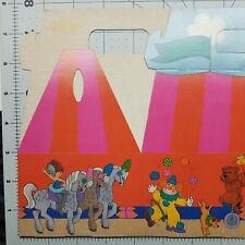 Caixa de presente festa circo topo grande vintage papelão alça favor palhaço leões cavalos comprar usado  Enviando para Brazil