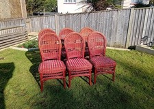 Solid rattan chairs for sale  POOLE