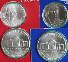 2009 P and D Jefferson Nickels 2 moedas UNC violoncelos dos EUA conjunto perfeito de moedas de 5 centavos comprar usado  Enviando para Brazil