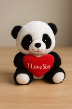 Urso de pelúcia panda com coração vermelho "I Love You" - Presente fofo de bicho de pelúcia... comprar usado  Enviando para Brazil