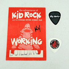Autêntico KID ROCK concerto backstage passe 2 novidade assinatura palhetas de guitarra comprar usado  Enviando para Brazil