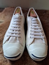 Usado, Antigo Converse Jack Purcell Feito nos EUA Lona Branca Tamanho 10.5 EUA Masculino comprar usado  Enviando para Brazil