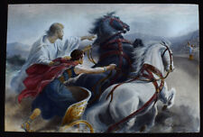 STRIVING DIRECTION THE GOAL C1890 ANTIGO COLORIDO À MÃO Lanterna Mágica Slide JESUS comprar usado  Enviando para Brazil