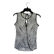 Blusa Dynamite sem mangas feminina tamanho XS branca preta bolinhas buraco na fechadura transparente comprar usado  Enviando para Brazil