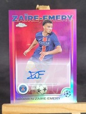 Warren Zaire-emery Autographe 47/75 Purple Refractor Topps Chrome 2025 Psg... comprar usado  Enviando para Brazil
