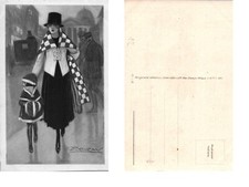 Cartolina f.p illustratore usato  Castione Andevenno