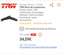 Triangle barre oscillant d'occasion  Saint-Galmier