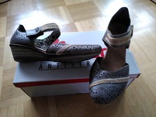 Pumps grau leder gebraucht kaufen  München