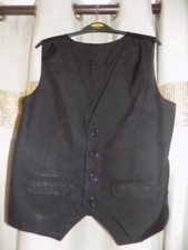 Black waistcoat size for sale  CWMBRAN