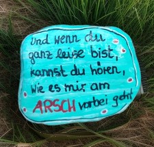 Bemalter stein spruch gebraucht kaufen  Zwickau